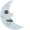 Last Quarter Moon With Face emoji on Twitter